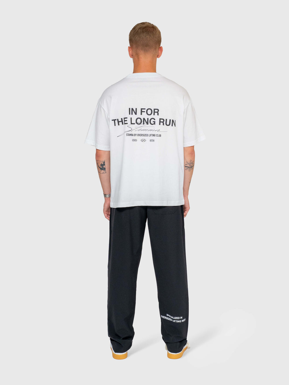 Long Run Box Tee - White/Black