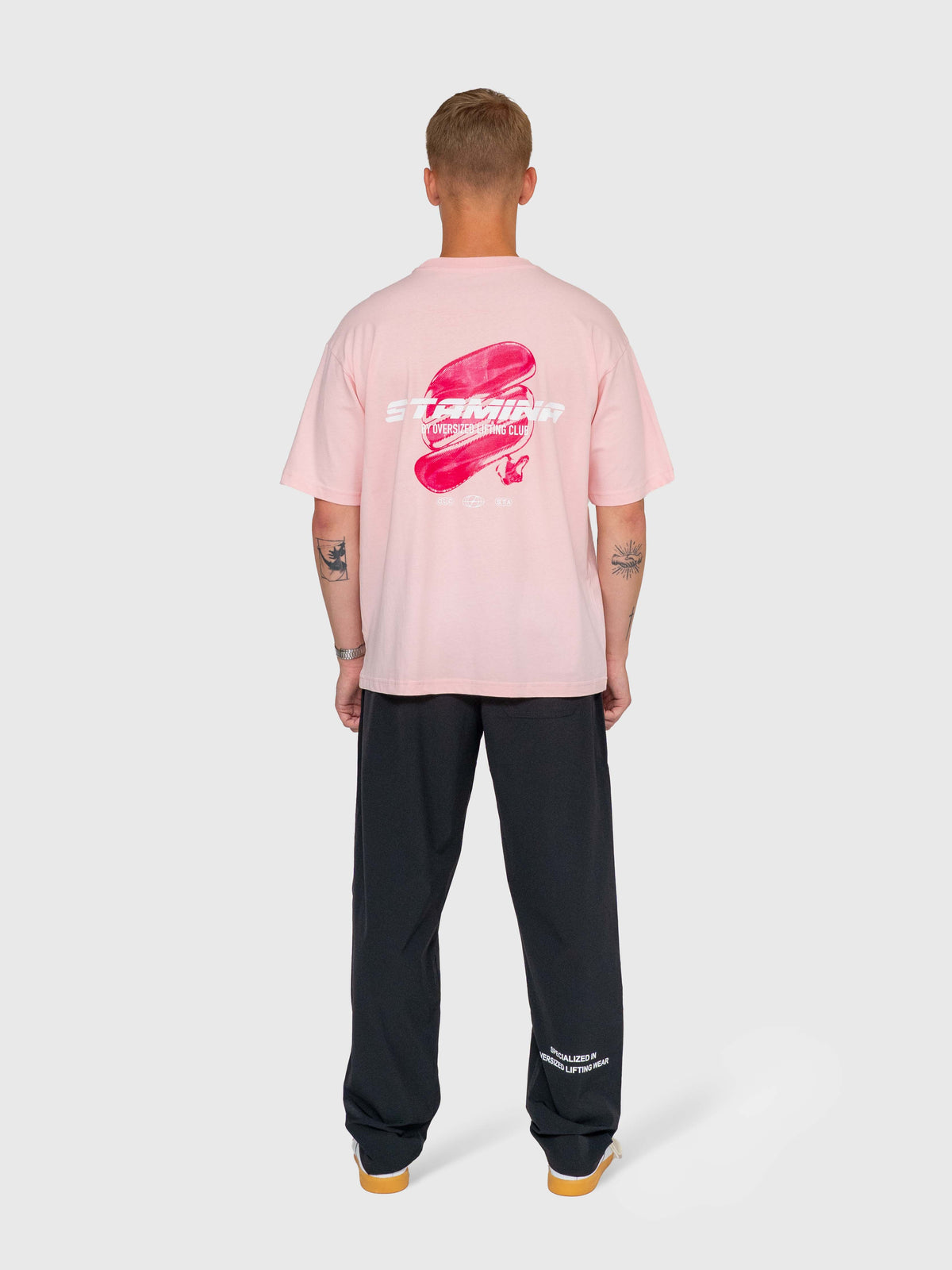 Stamina Chrome Box Tee - Pink/White