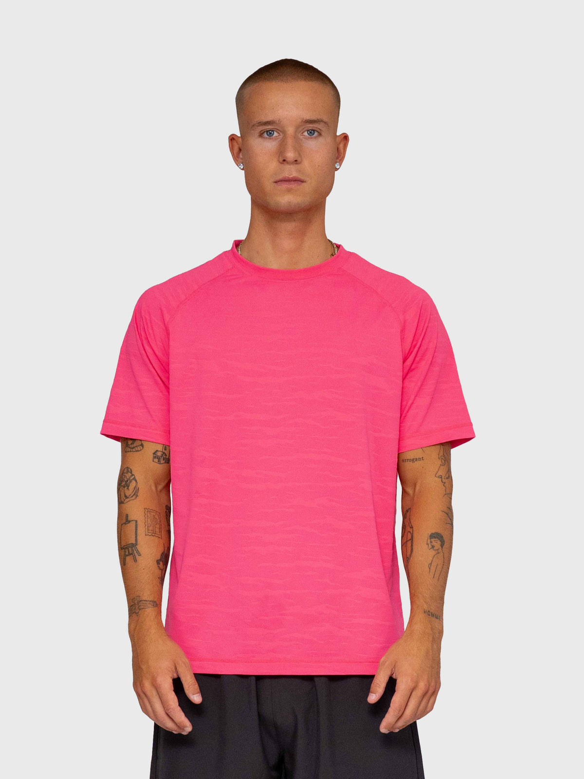 Logo Active Tee - Hot Pink/White
