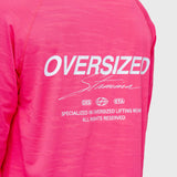 Active Long Sleeve Logo - Hot Pink/White