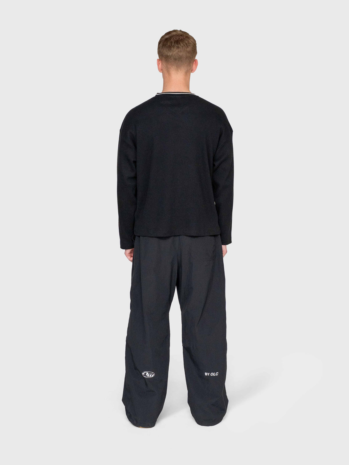 Waffle Football Long Sleeve – Black