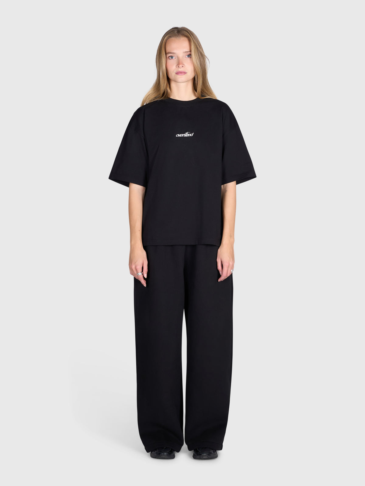 Tartan Baggy Sweatpants - Black/Blue