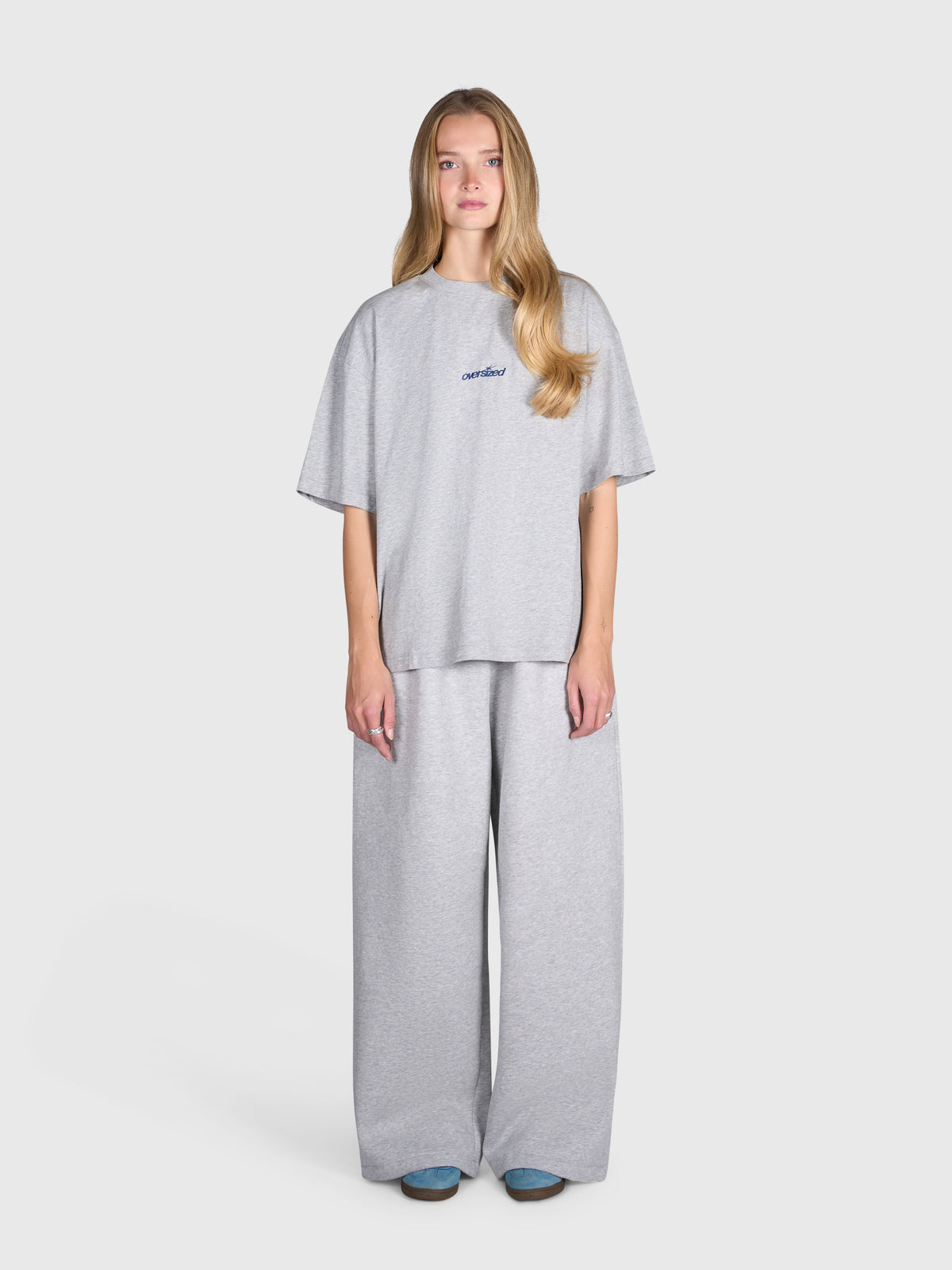 Tartan Arch Box Tee - Cloudy Grey/Blue