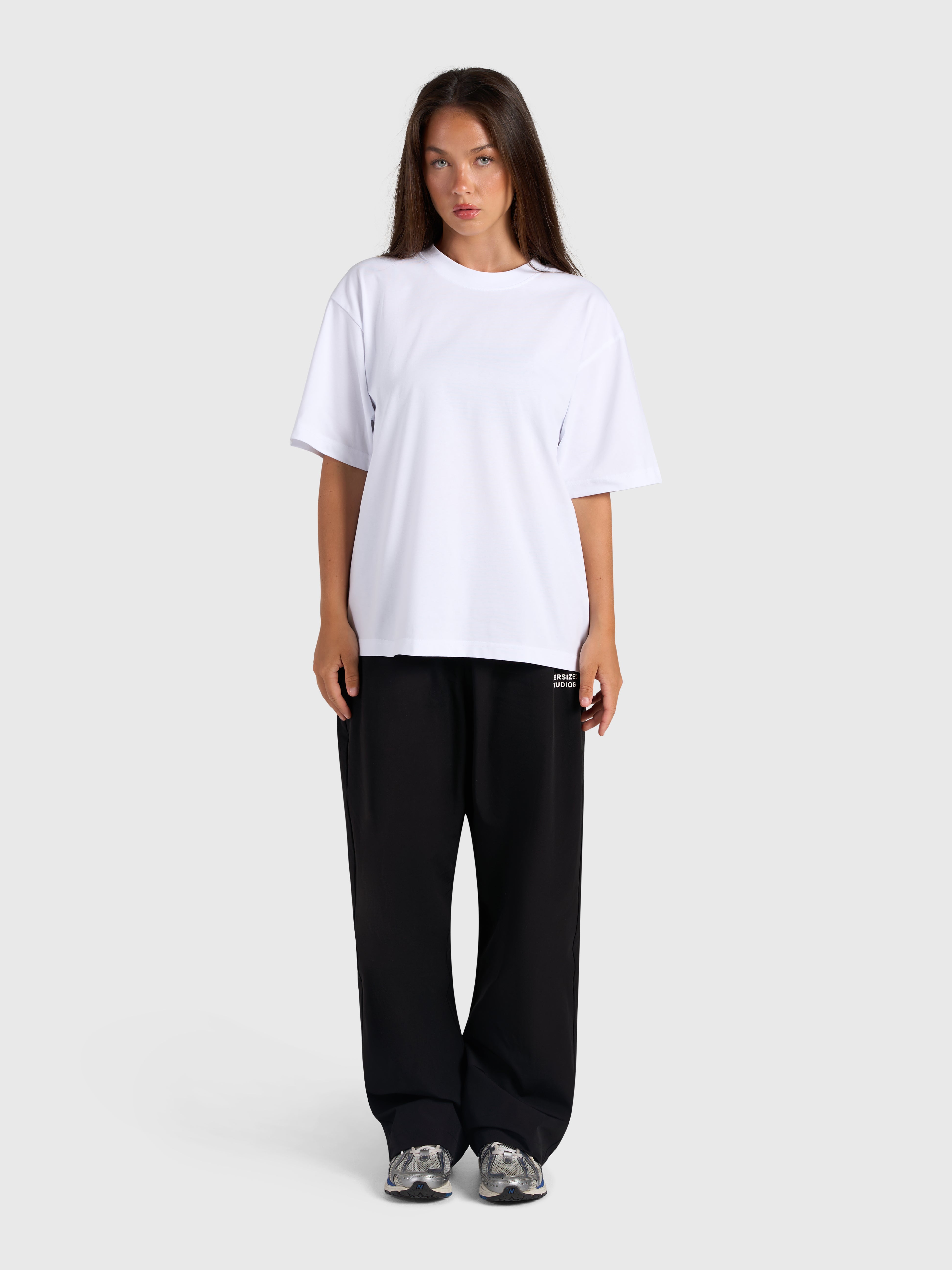Cursive Box Tee - White/Red