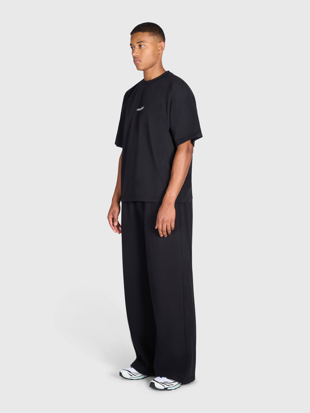 Tartan Baggy Sweatpants - Black/Blue