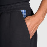 Tartan Baggy Sweatpants - Black/Blue