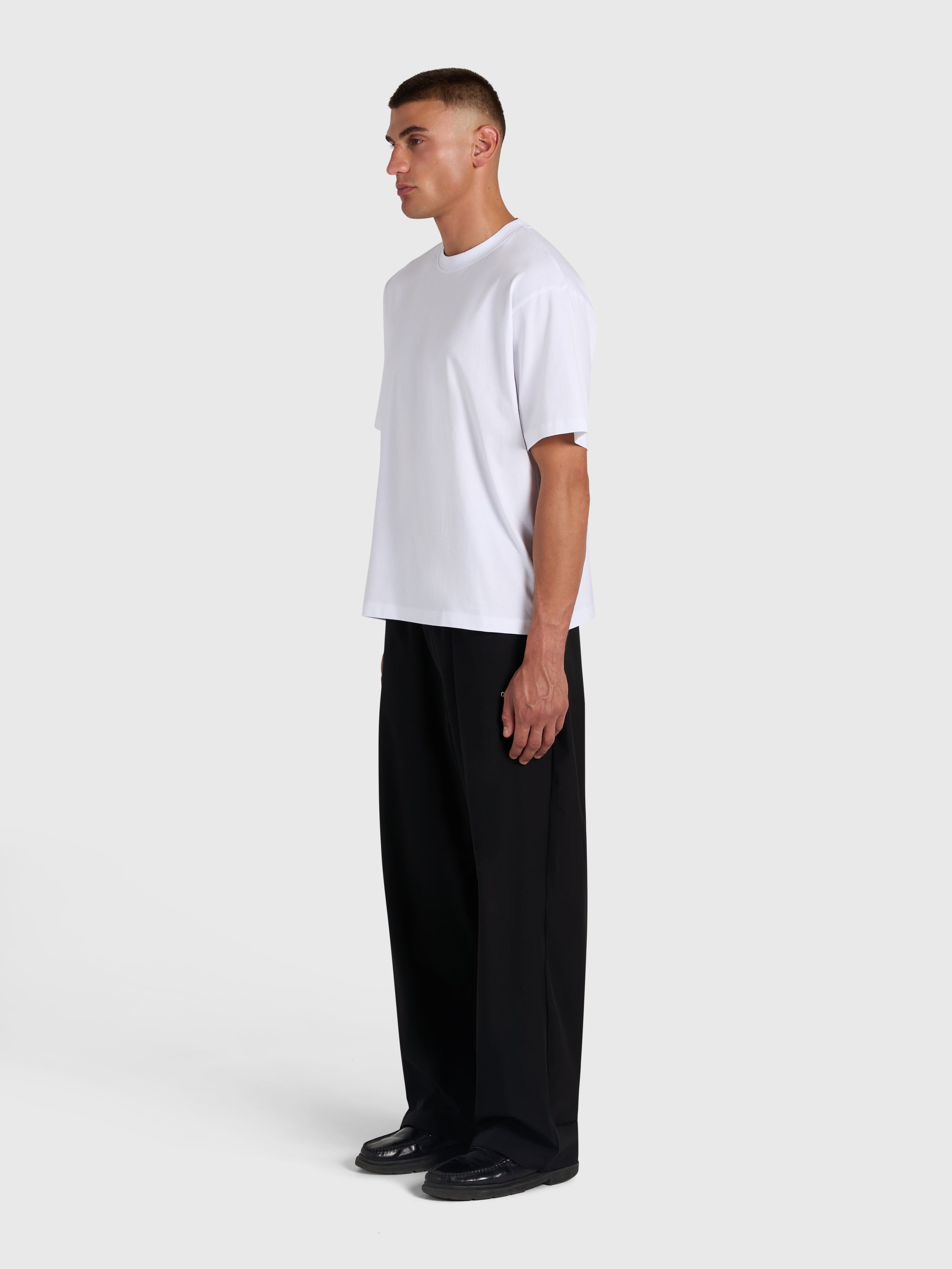 Confidence V2 Box Tee - White/Black