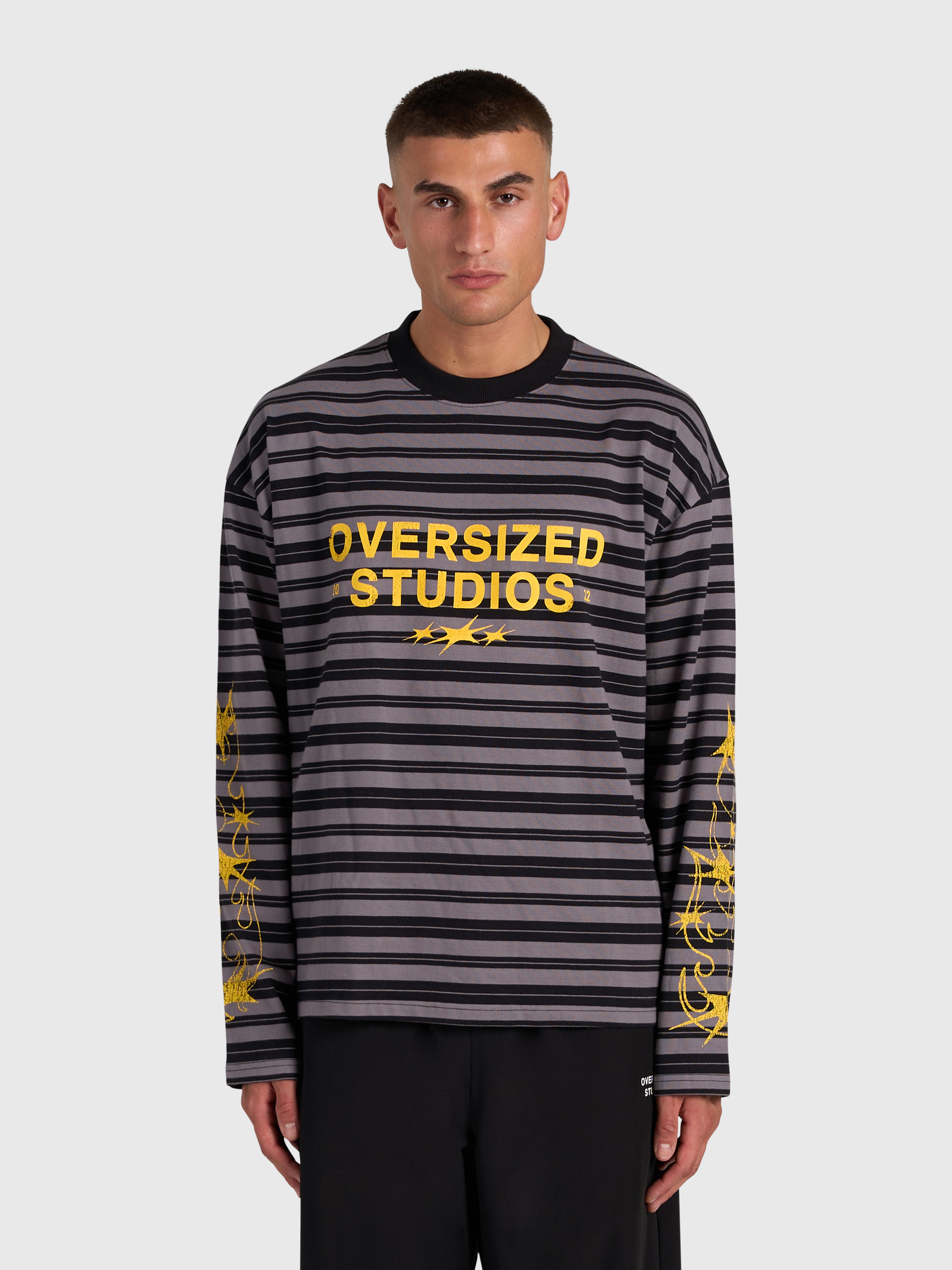 Robbery Printed Long Sleeve - Black/Yellow