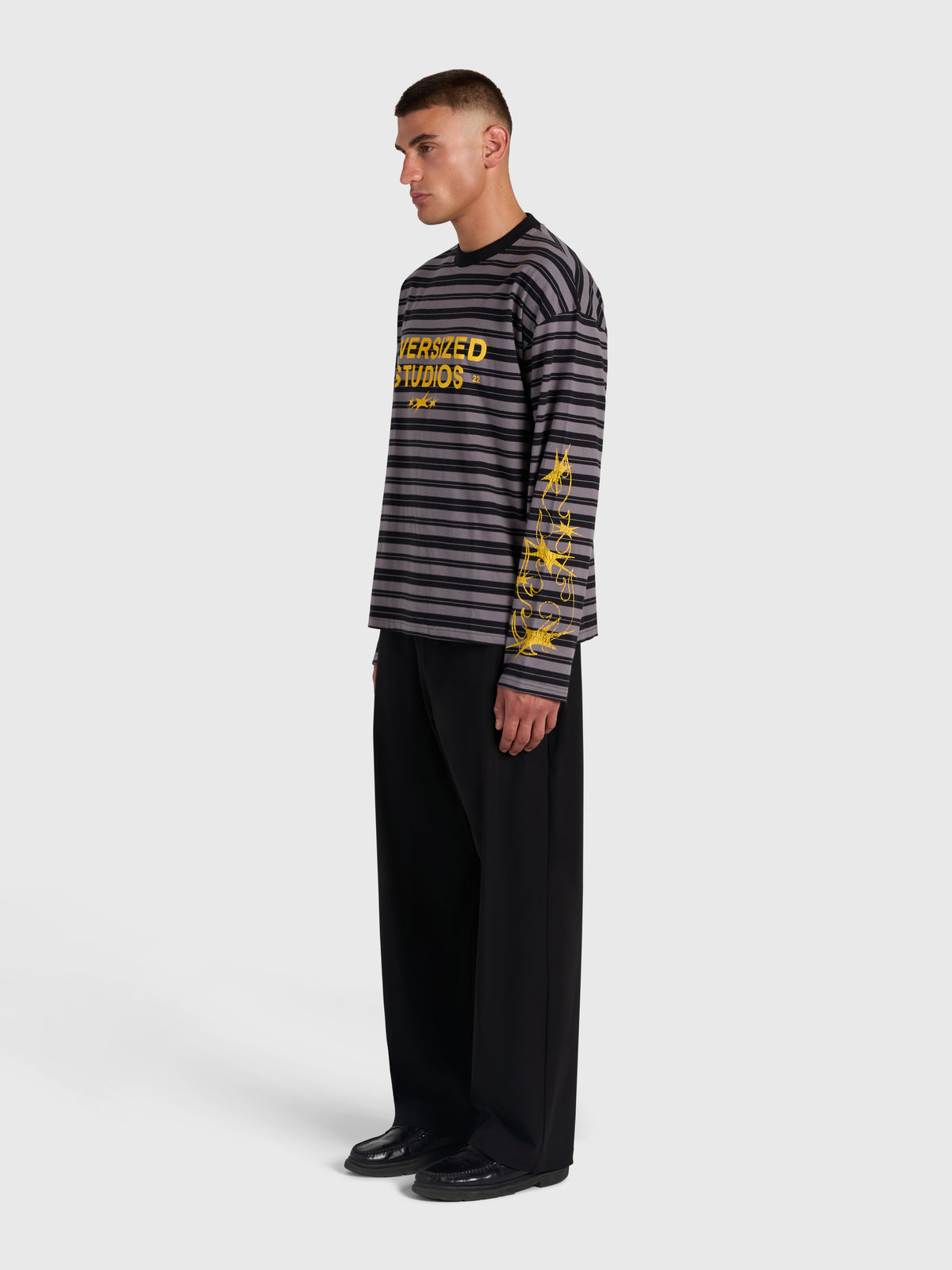 Robbery Printed Long Sleeve - Black/Yellow