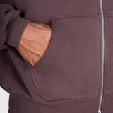 Tartan Appliqué Zip Hoodie - Brown/Brown