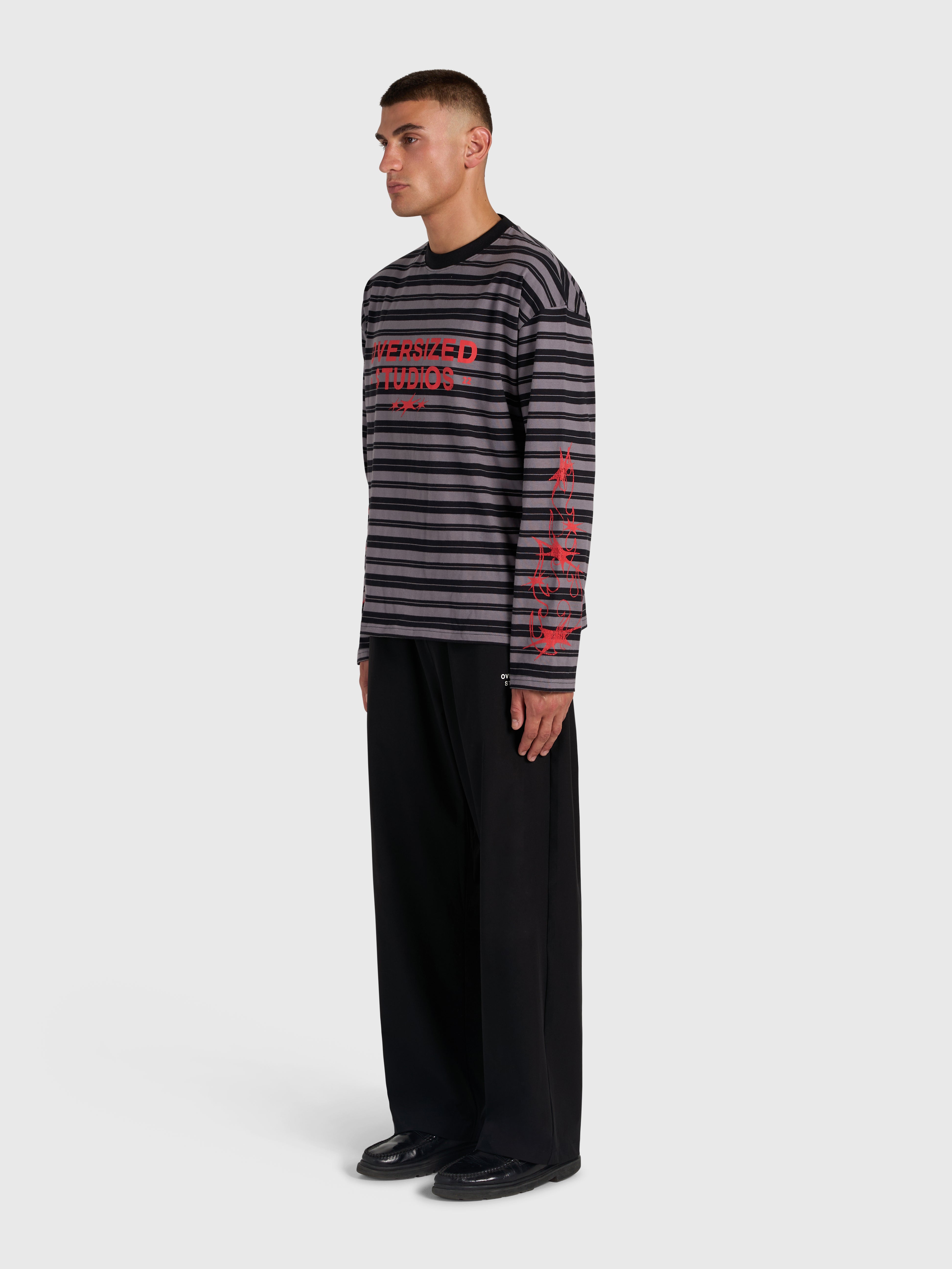Robbery Printed Long Sleeve - Black/Red