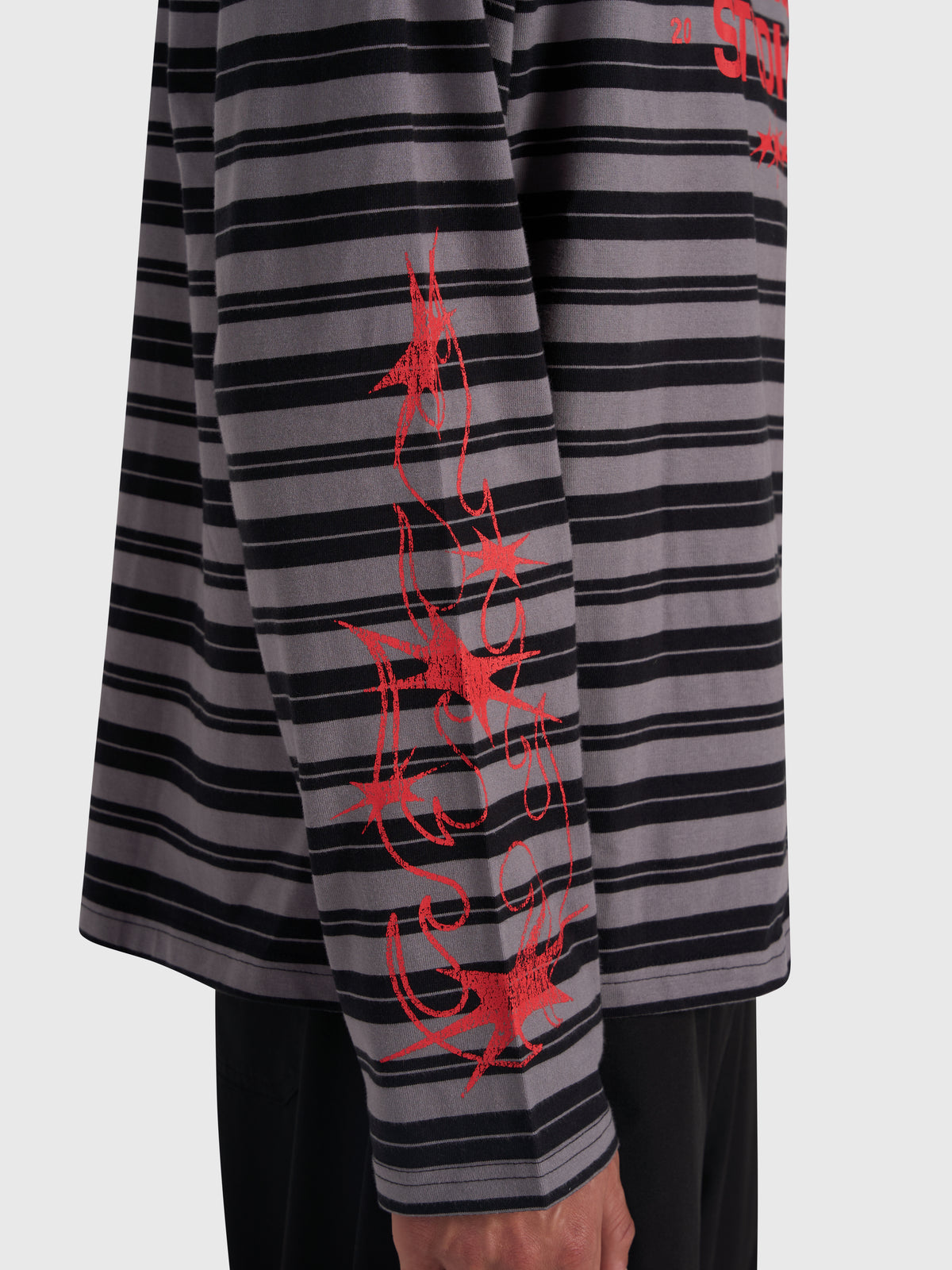 Robbery Printed Long Sleeve - Black/Red