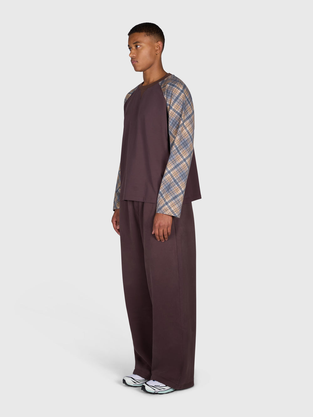 Tartan Raglan Long Sleeve - Brown/Brown
