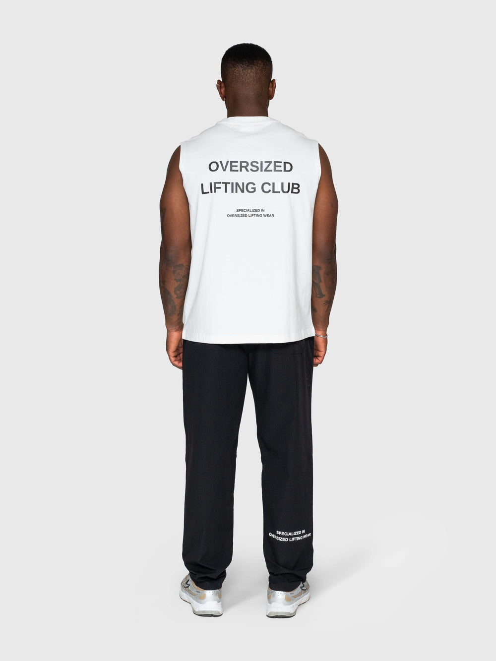 Heavyweight Cut Off Tee - White/Black